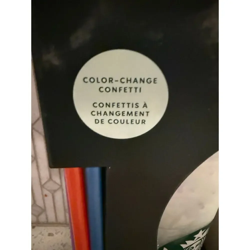 Starbucks Summer 2021 Color Change Confetti Reusable Cold Cups Pack of 5 Cups